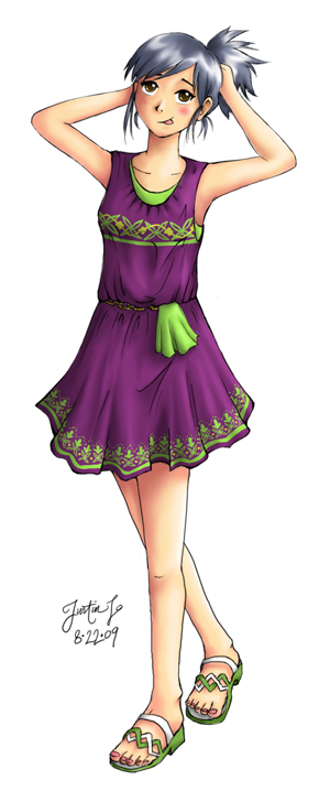 Plum-colored dress